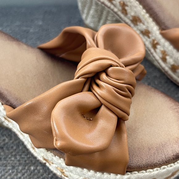 Shibever Brown Espadrille Sandals with Bow - Picture 6 of 6